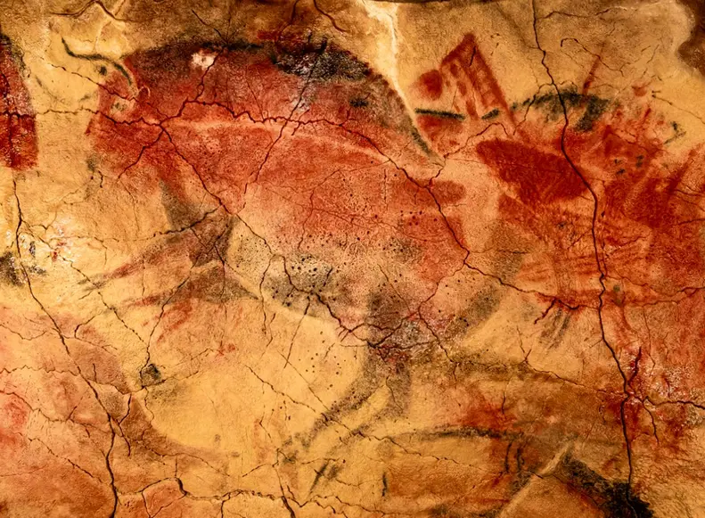 Altamira Cave painting in Spain dating to the Upper Paleolithic